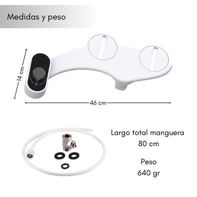 Imagen 2 del producto Bidet Para Wc Baño Inodoro Rociador Ajustable Ducha Set Baño