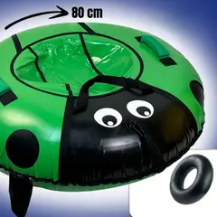 HOMESTAR - Tubo de Nieve Inflable Escarabajo Verde 80 cm