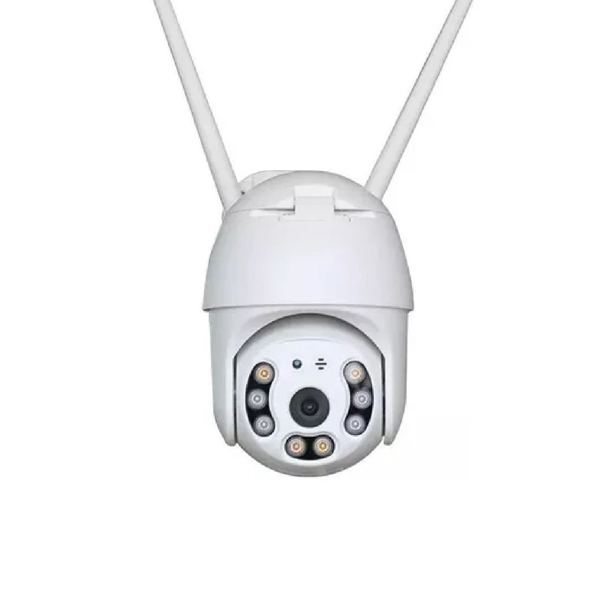 ANGELES DEL HOGAR - Cámara Ip Wifi Inteligente Exterior Alarma Hd 1080p Zoom blanco