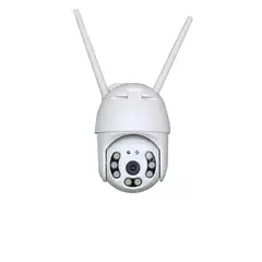 ANGELES DEL HOGAR - Cámara Ip Wifi Inteligente Exterior Alarma Hd 1080p Zoom blanco