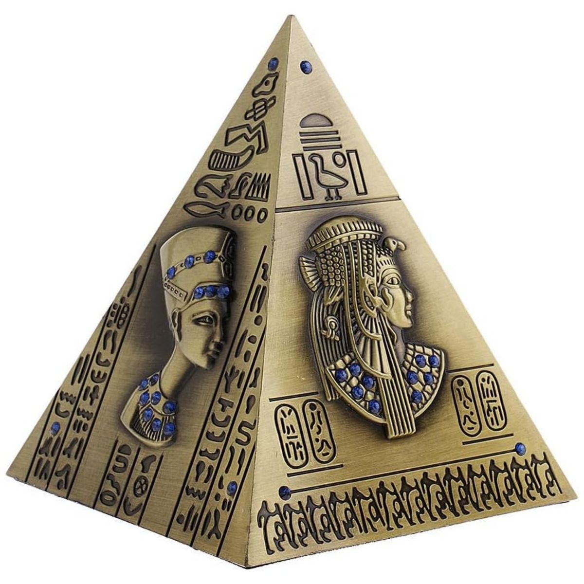 HOMESTAR - Alcancía  Metalica Pirámide Egipcia con Ranura