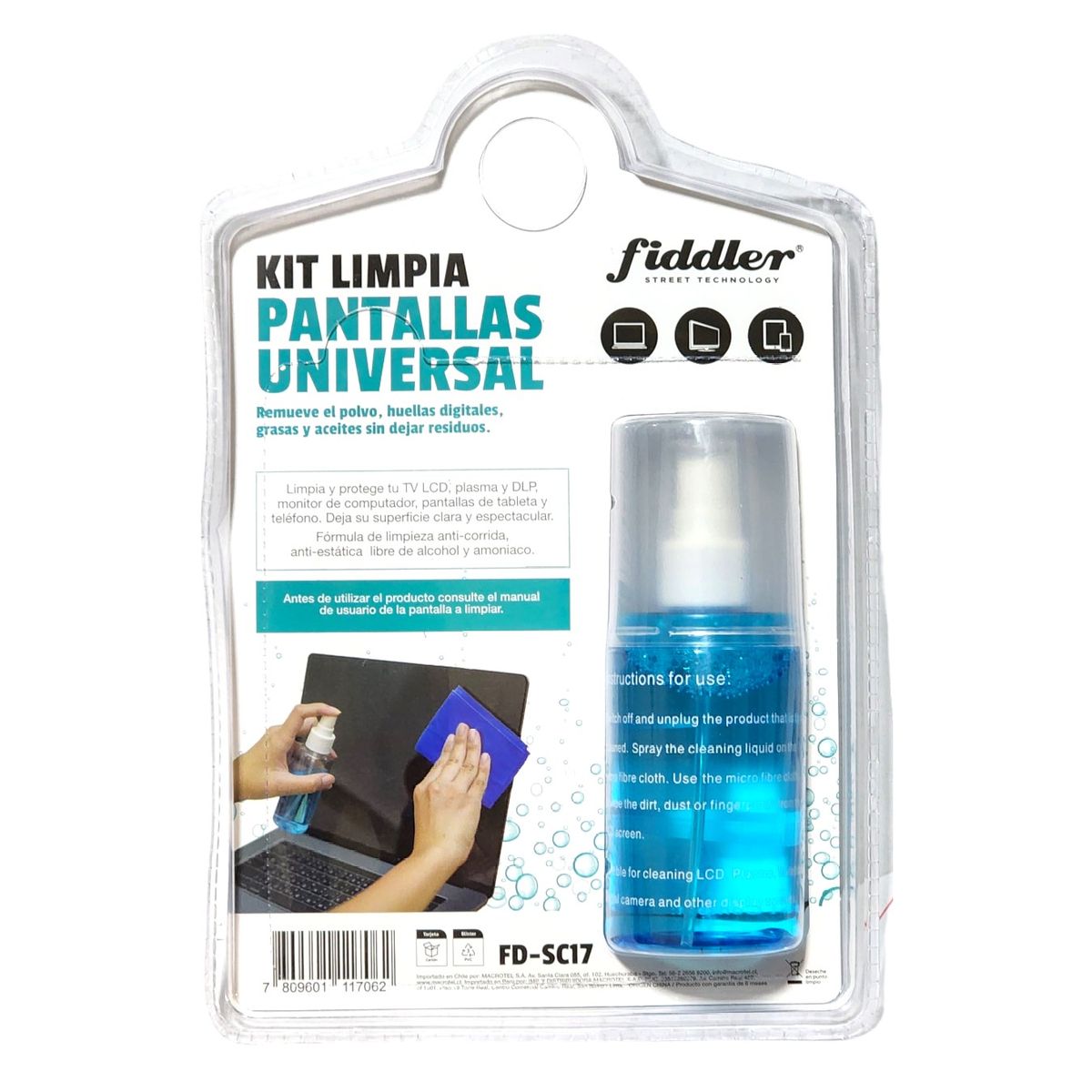 FIDDLER - Kit De Limpieza Fiddler Universal Pantallas Led