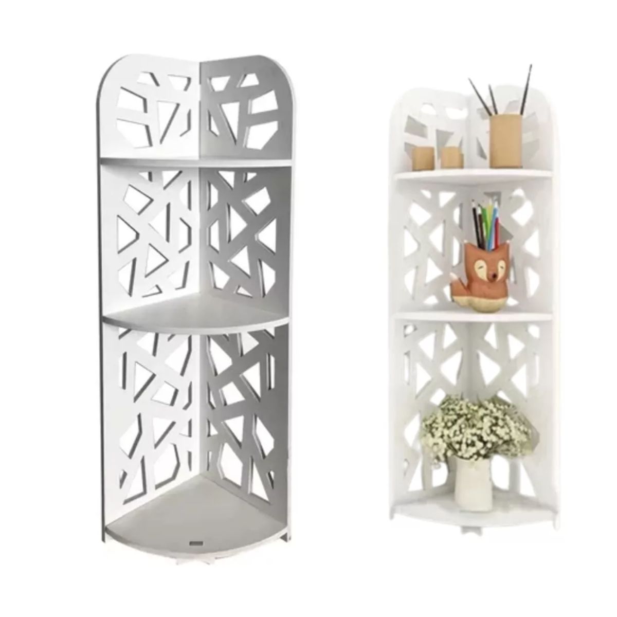 GENERICO - Estante Esquina Elba Rack Librero Repisa Armable 80x20x20cm