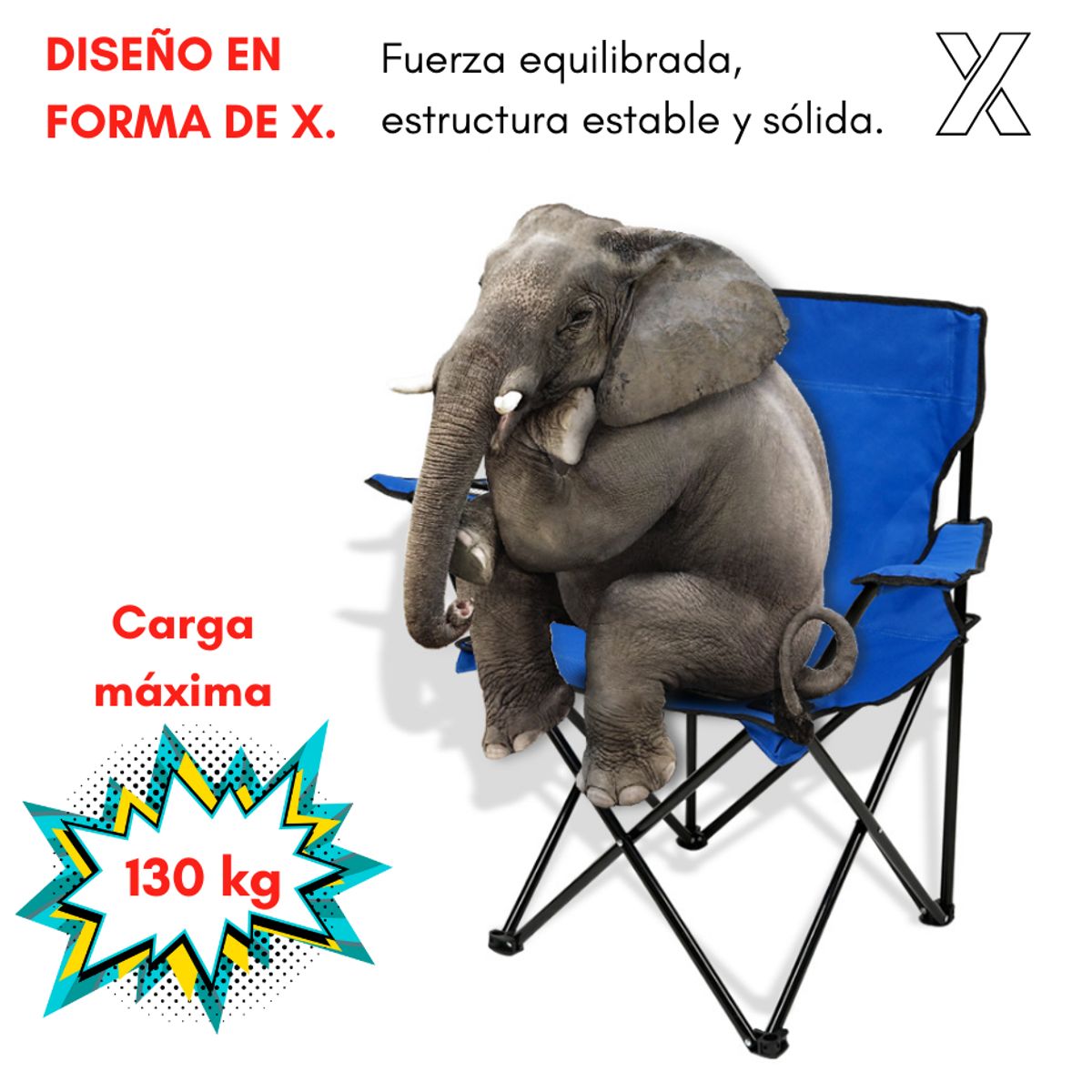 GENERICO - Silla Plegable Playa Camping Pesca Picnic Porta Vaso + Bolsa