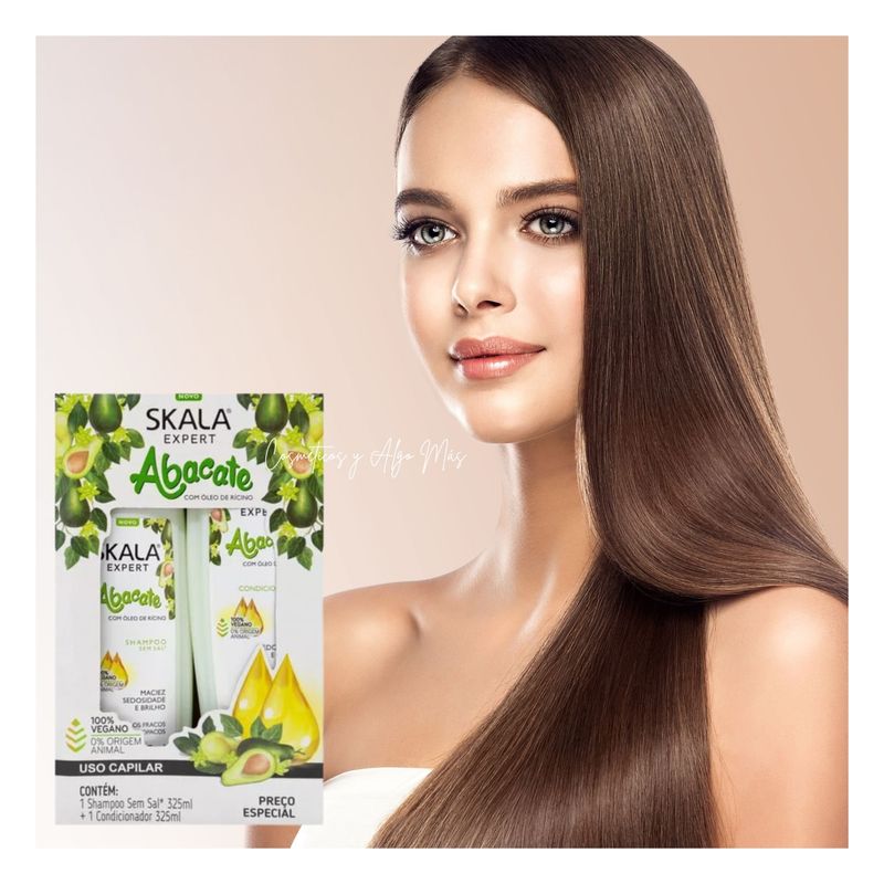 SKALA - Kit Abacate Shampoo y Acondicionador Hidratación y Revitalizacion