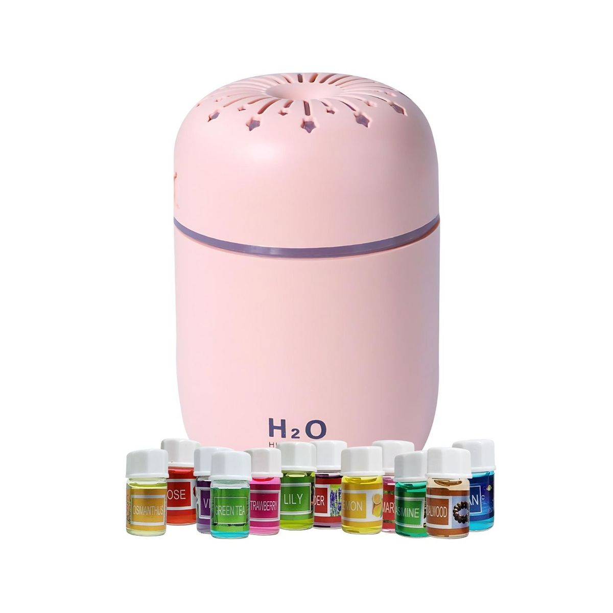 GENERICO - Pack Humidificador de Estrellas Más 12 Esencias Aromáticas