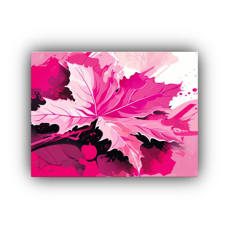 GENERICO - Pinturas Decorativas únicas De Hojas De Acebo En Colores Ro 120x80cm