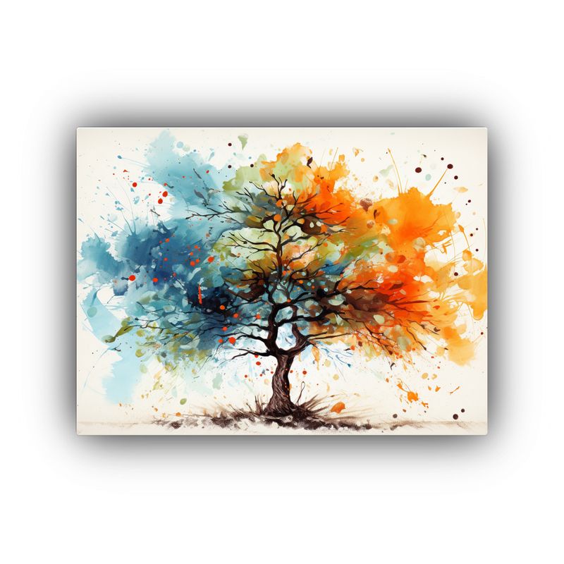 GENERICO - Lienzo Diseño Único Pintura Abstracta De Un árbol De Ace 120x80cm