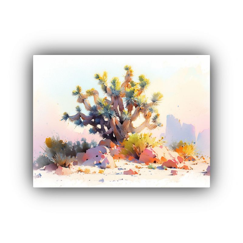 GENERICO - Pintura Abstracta Agua Colores Vibrantes Joshua Tree Cuadro 120x80cm