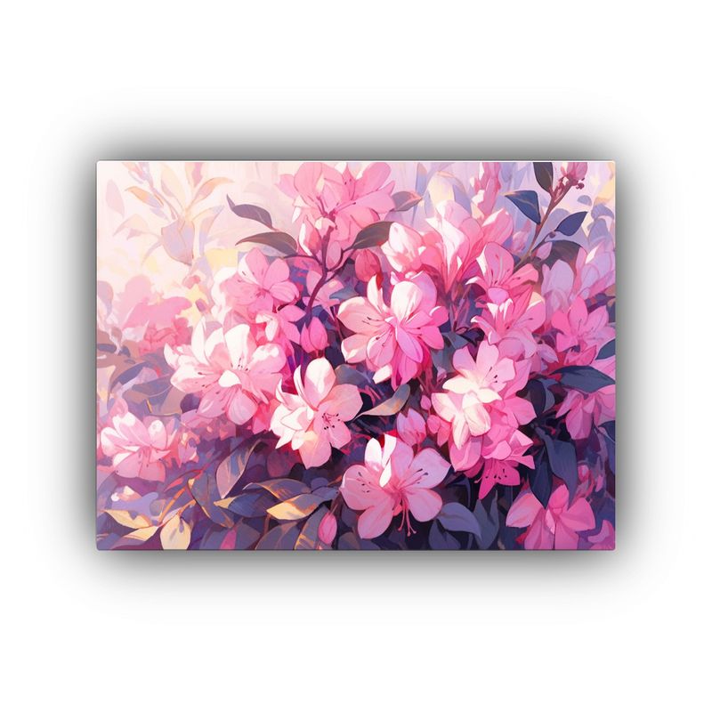 GENERICO - Pintura De Flores En Lienzo Estilo Expresivo Con Colores Mag 120x80cm
