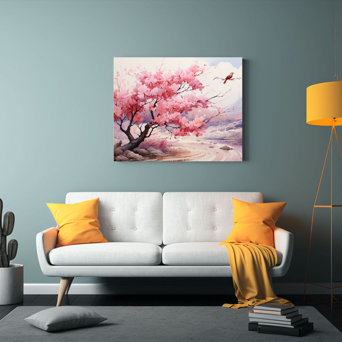 GENERICO - Hermoso Bastidor Madera Ocotillo Árbol Abstracto Colores Or 120x80cm