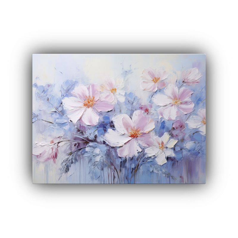 GENERICO - Pintura De Flores En Tonalidades Pastel En Estilo Decorativo 120x80cm