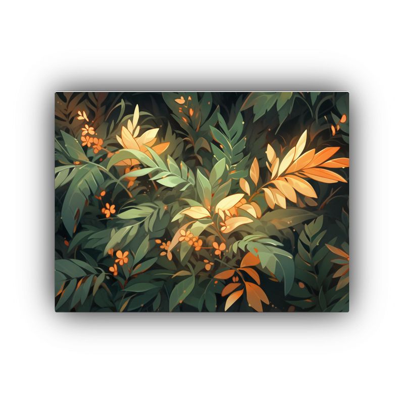 GENERICO - Pinturas En Bastidor Diseño Vision Verde Y Naranja Estilo N 120x80cm
