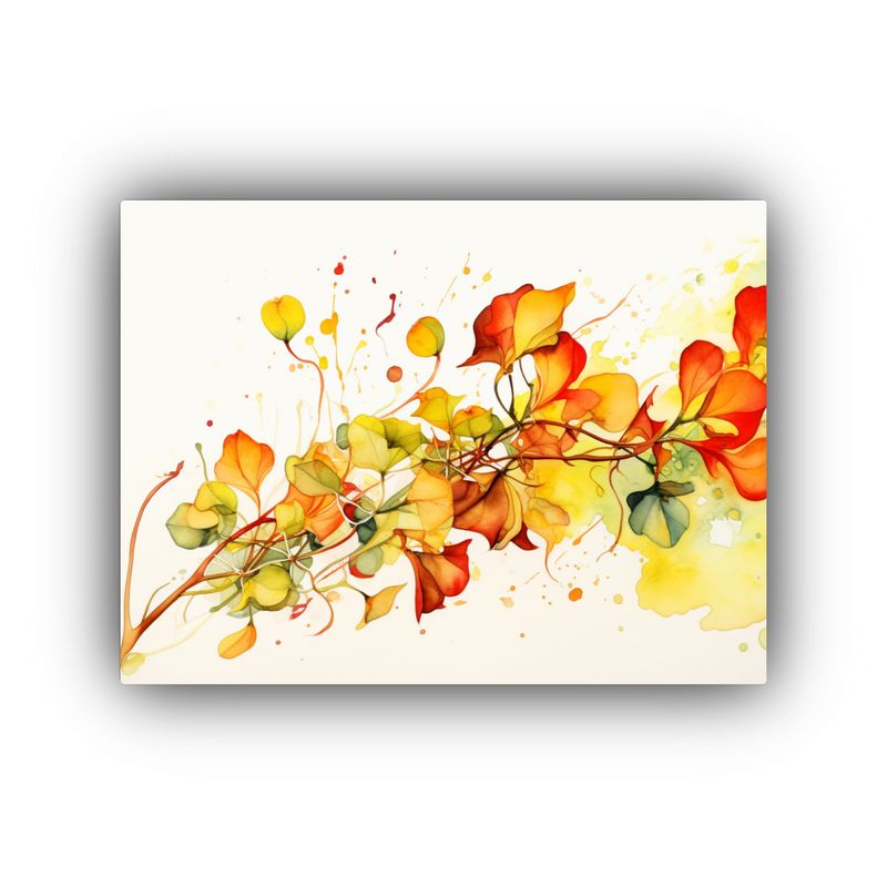 GENERICO - Regalo Tela En Bastidor Estampada Flores De Tilos Amarillo  120x80cm