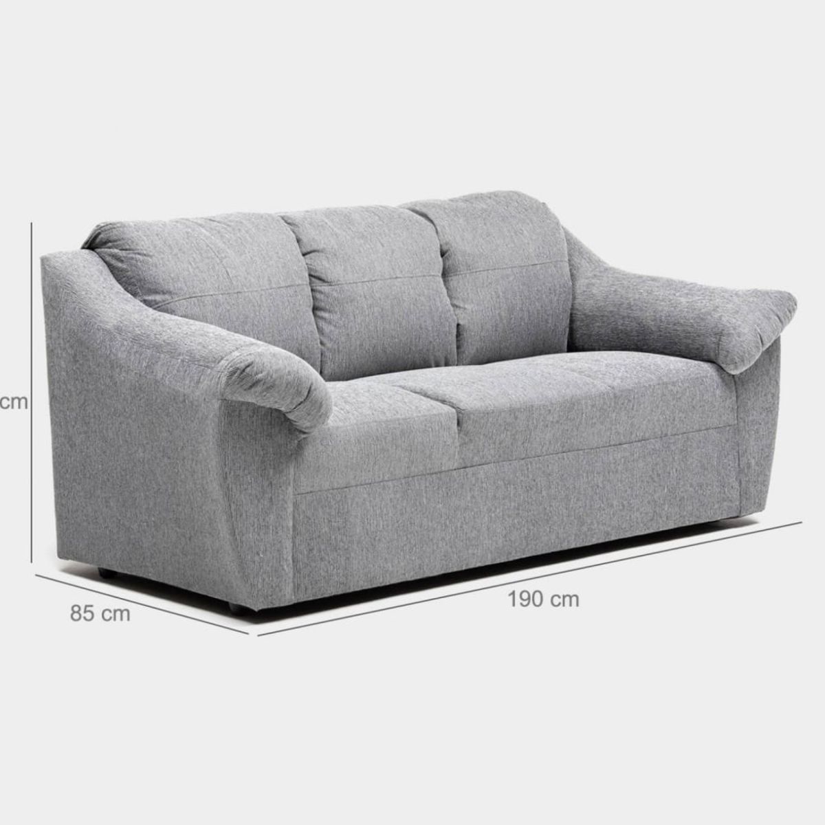 CABSUR - Sofá Genova 3 Cuerpos Gris