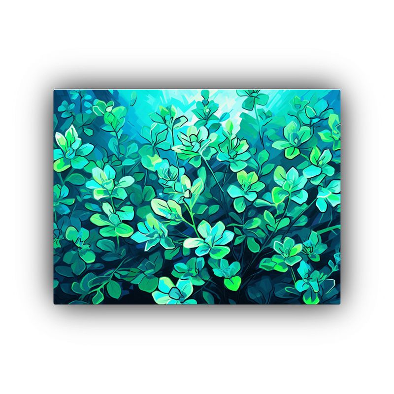 GENERICO - Pinturas Decorativas Horizontales De Comedor En Colores Verd 120x80cm