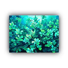 GENERICO - Pinturas Decorativas Horizontales De Comedor En Colores Verd 120x80cm