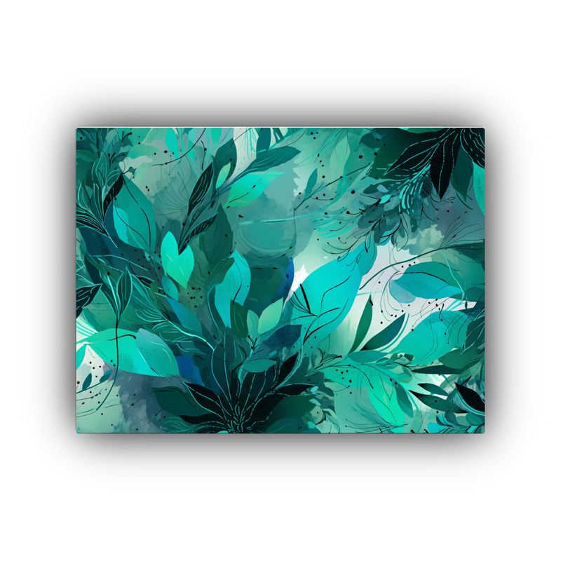 GENERICO - Pinturas Tela Canvas Verde Y Turquesa Ambiente Neonoir 120x80cm