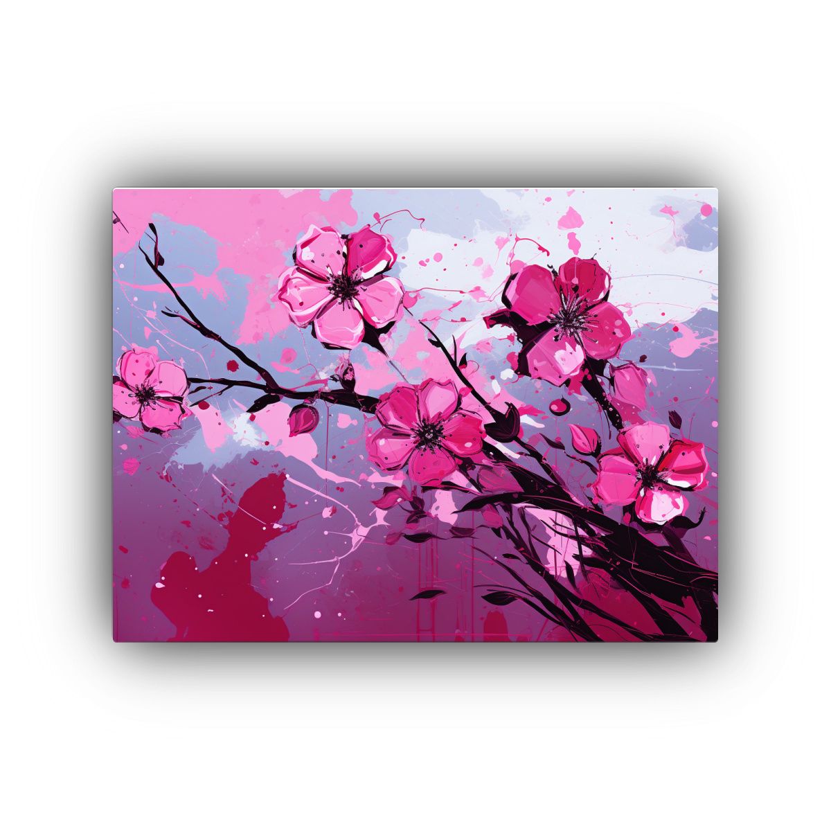 GENERICO - Cuadro Tonos Rosa Fantástico Ambientación Neonoir Estilo M 120x80cm