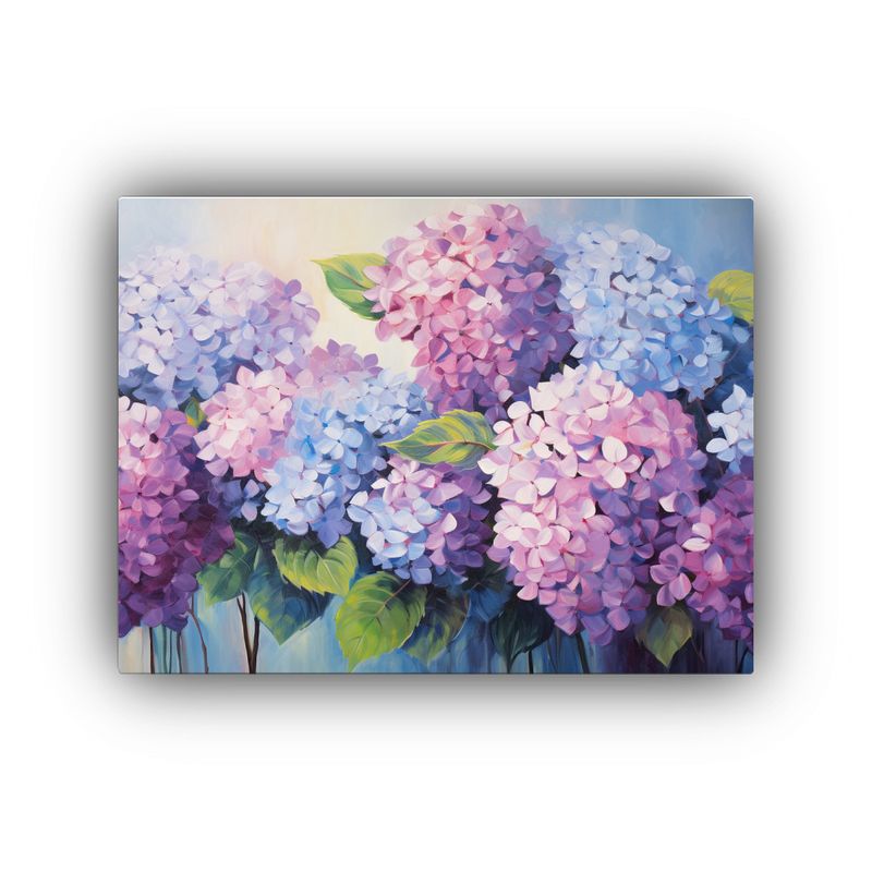 GENERICO - Cuadro Moderno De Hortensias Mágicas Pintura Abstracta En  120x80cm