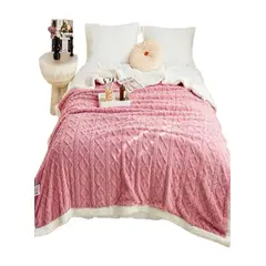 GENERICO - FRAZADA MANTA DE PLUSH Y SHERPA EXTRA SUAVES