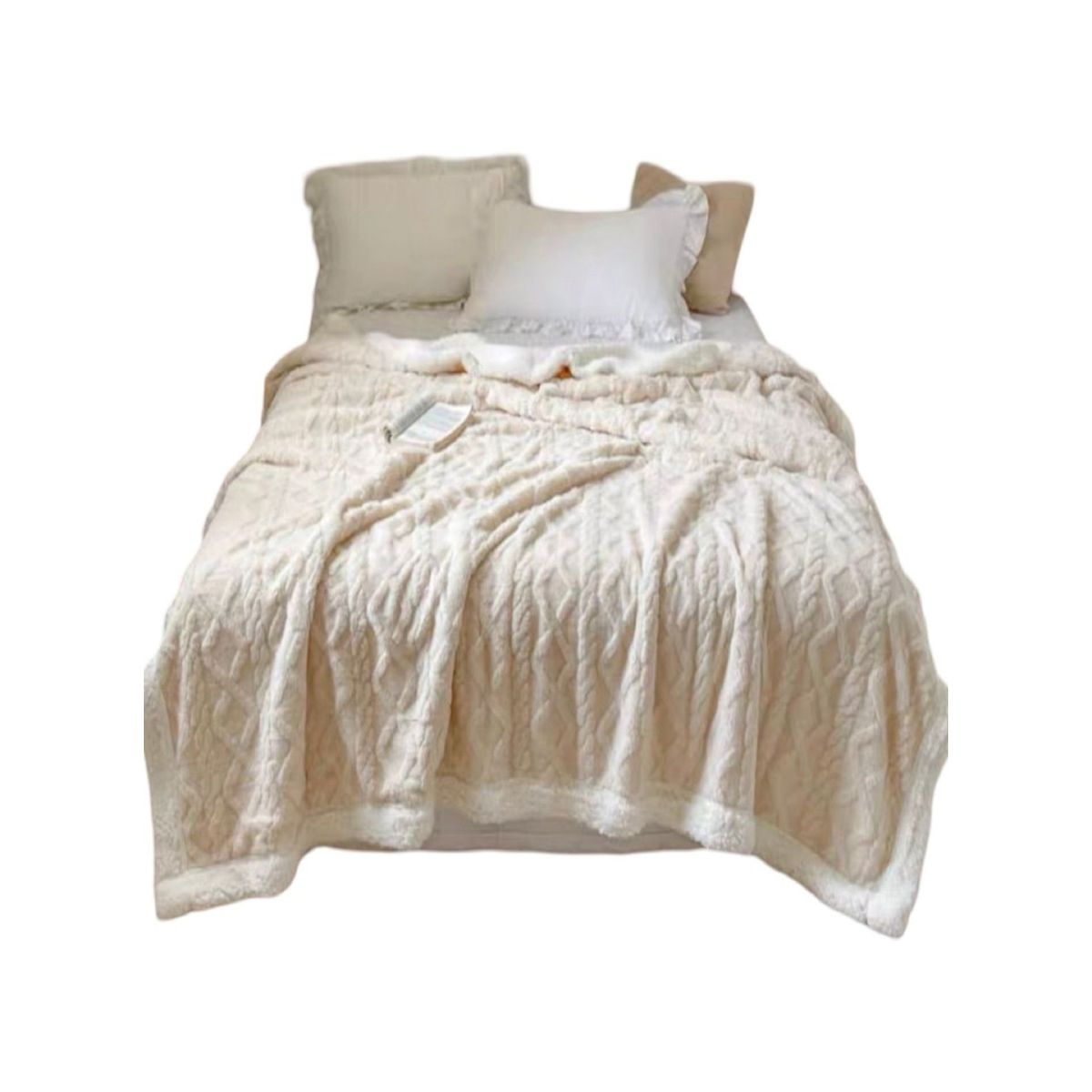 GENERICO - FRAZADA MANTA DE PLUSH Y SHERPA EXTRA SUAVES