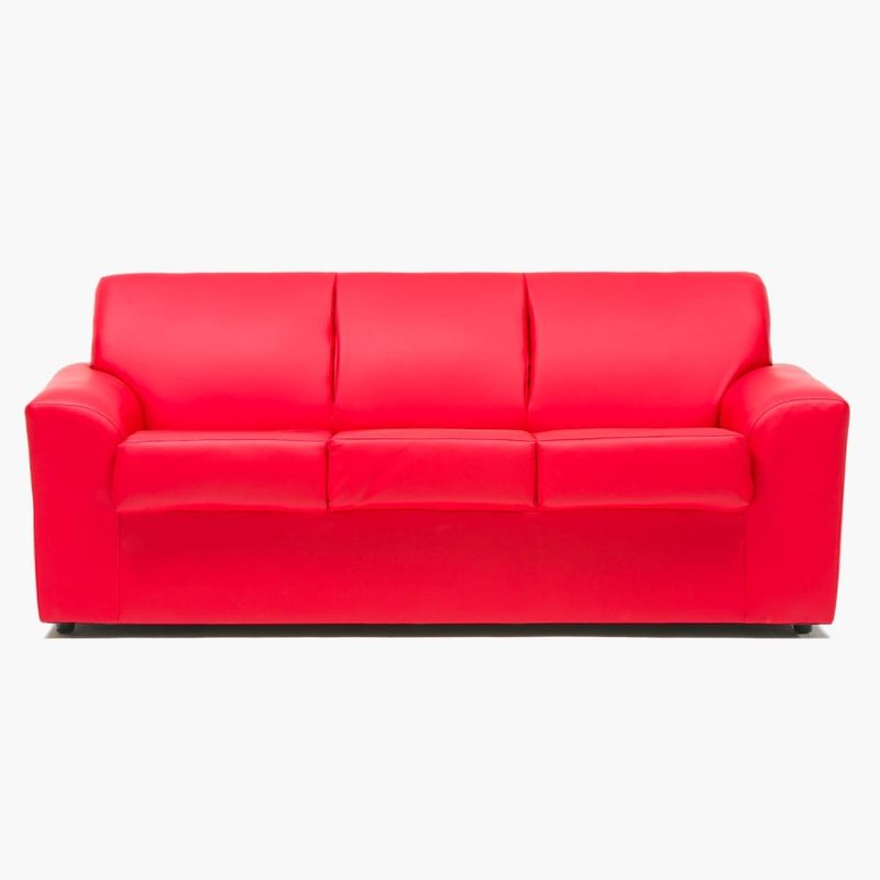 CABSUR - Sofá Milan 3 Cuerpos Rojo