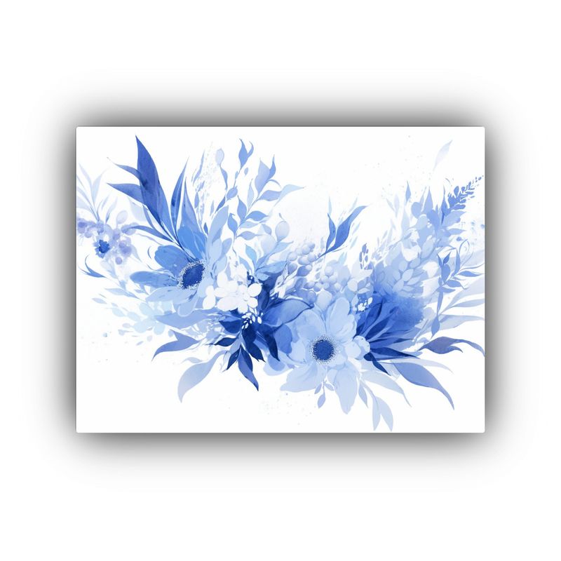 GENERICO - Tela En Bastidor Vintage Calma Blanco Y Azul Atmosfera Neono 120x80cm