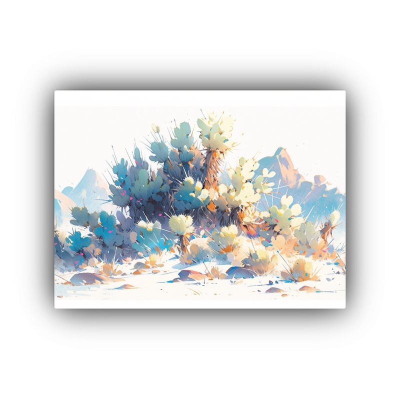 GENERICO - Arte Abstracto De Joshua Tree Con Reflejo Y Colores Vibrante 120x80cm