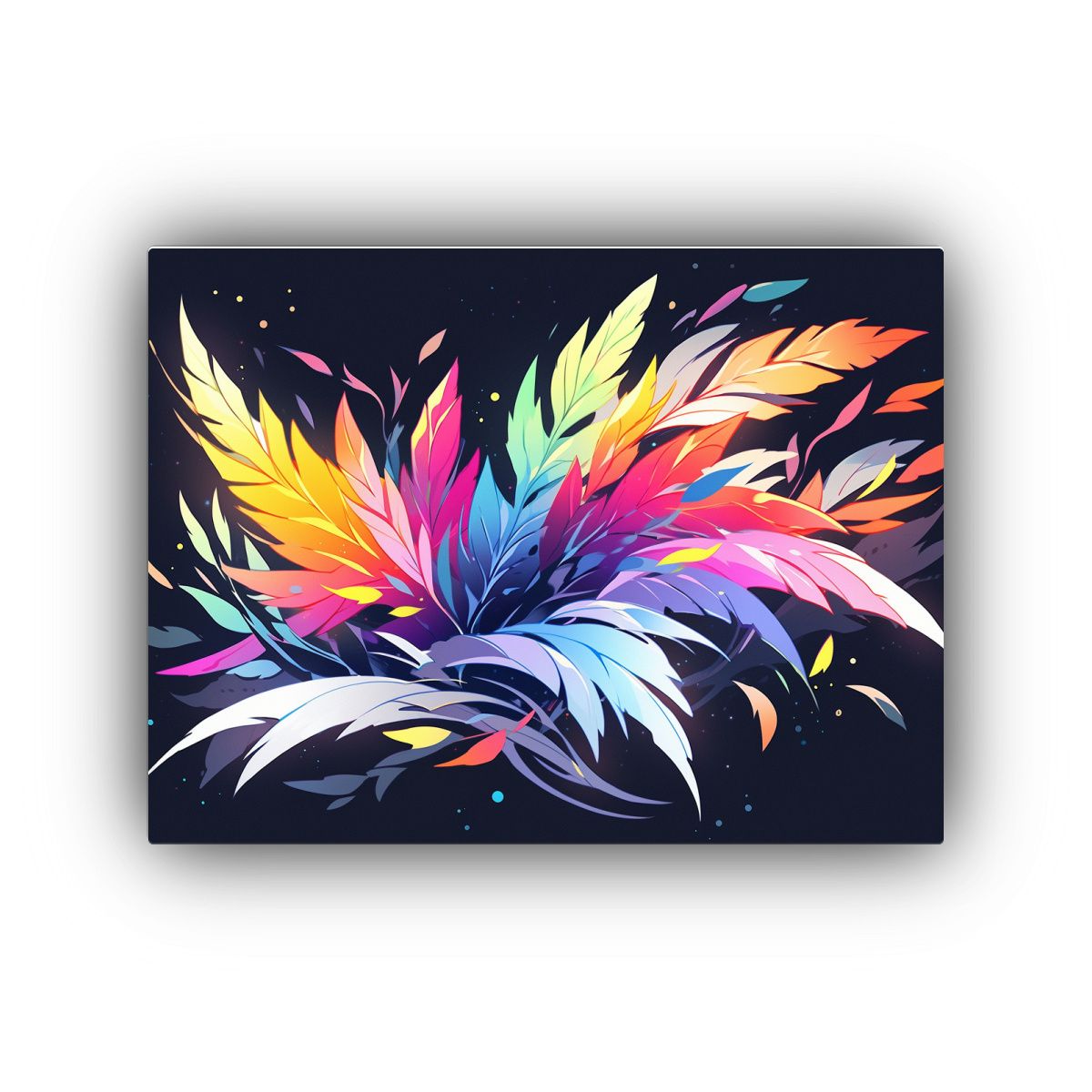 GENERICO - Pinturas Decorativas Estilo Neonoir Con Estrellas Arcoíris  120x80cm