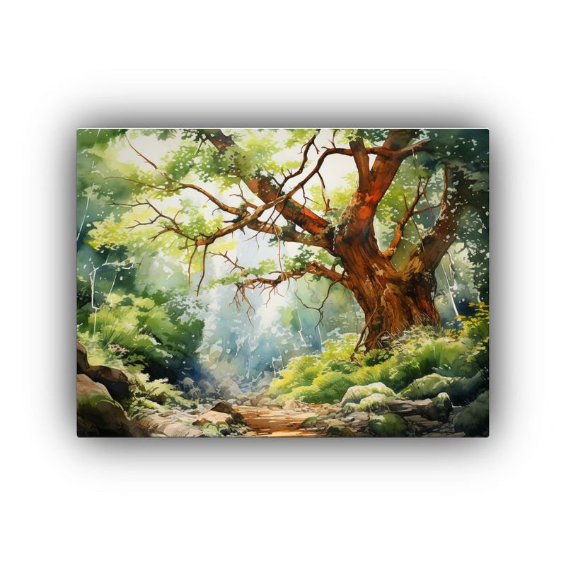 GENERICO - Pinturas Abstractas Acuarela árbol Kauri Simétrico Colores 120x80cm