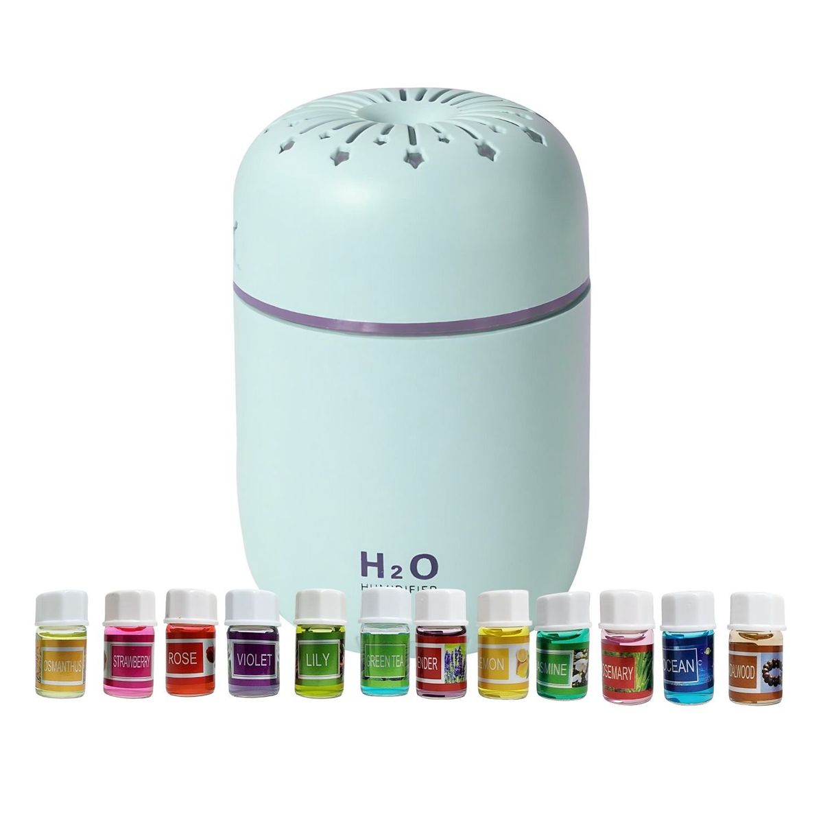 GENERICO - Pack Humidificador de Estrellas Más 12 Esencias Aromáticas