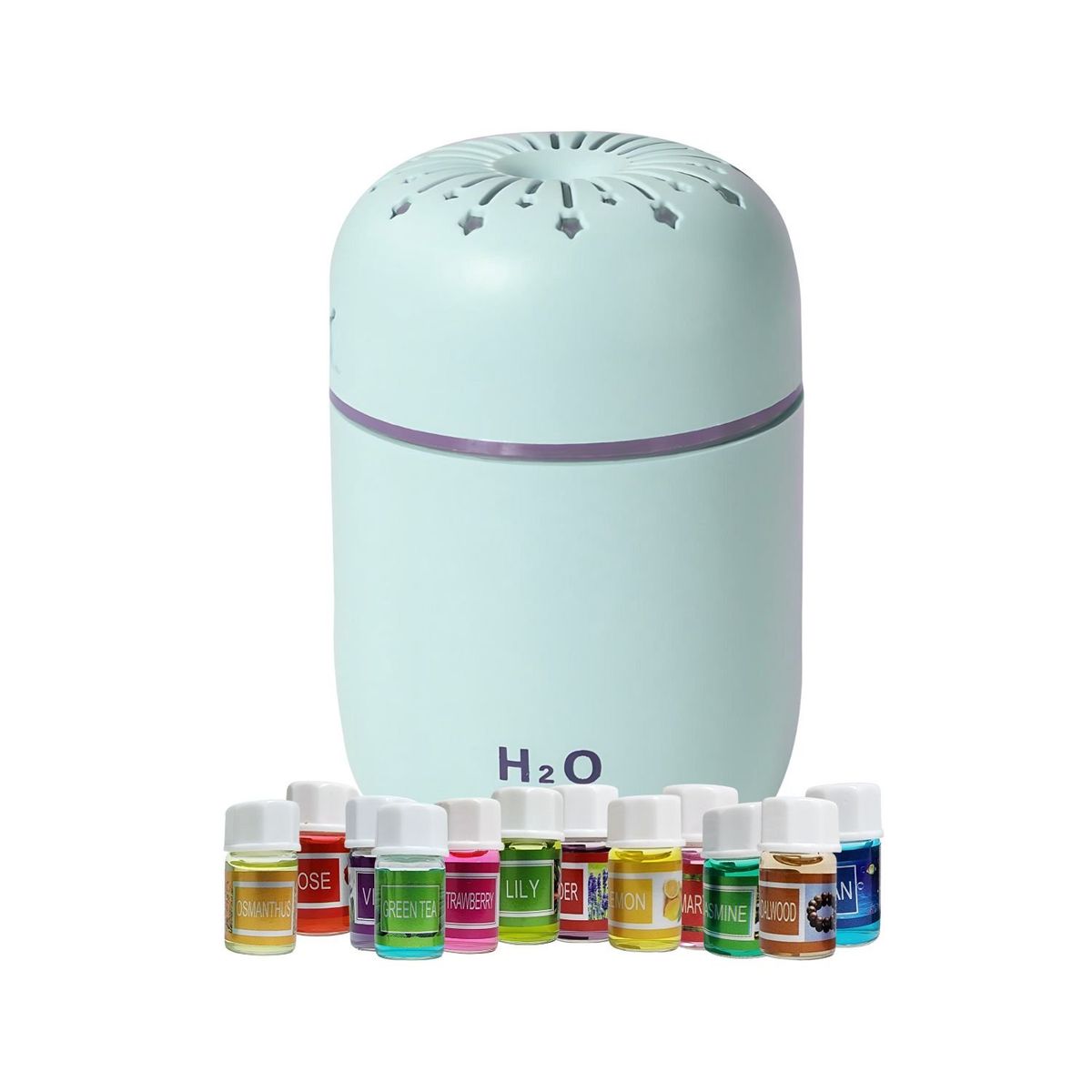 GENERICO - Pack Humidificador de Estrellas Más 12 Esencias Aromáticas