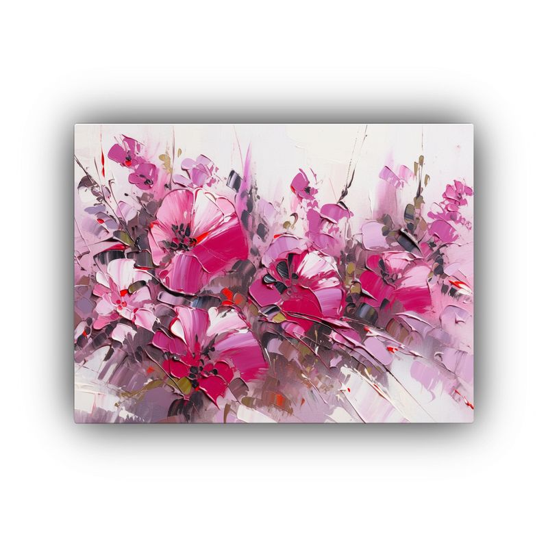 GENERICO - Pintura De Flores Abstractas En Lienzo Estilo Esquema Magent 120x80cm