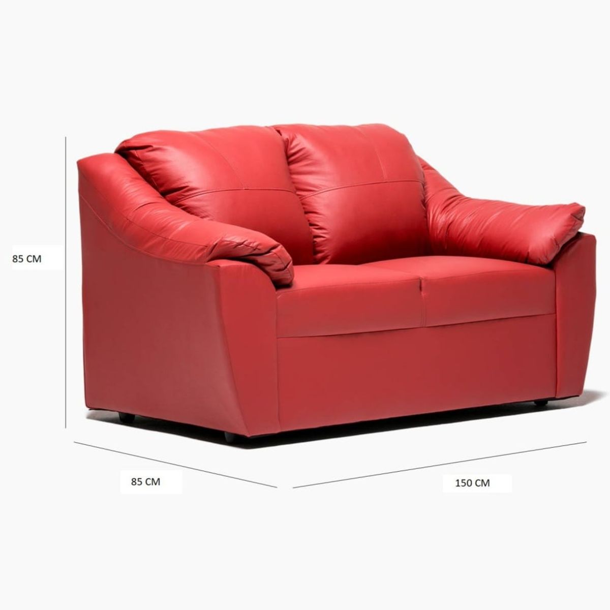 CABSUR - Sofá Genova 2 Cuerpos Rojo