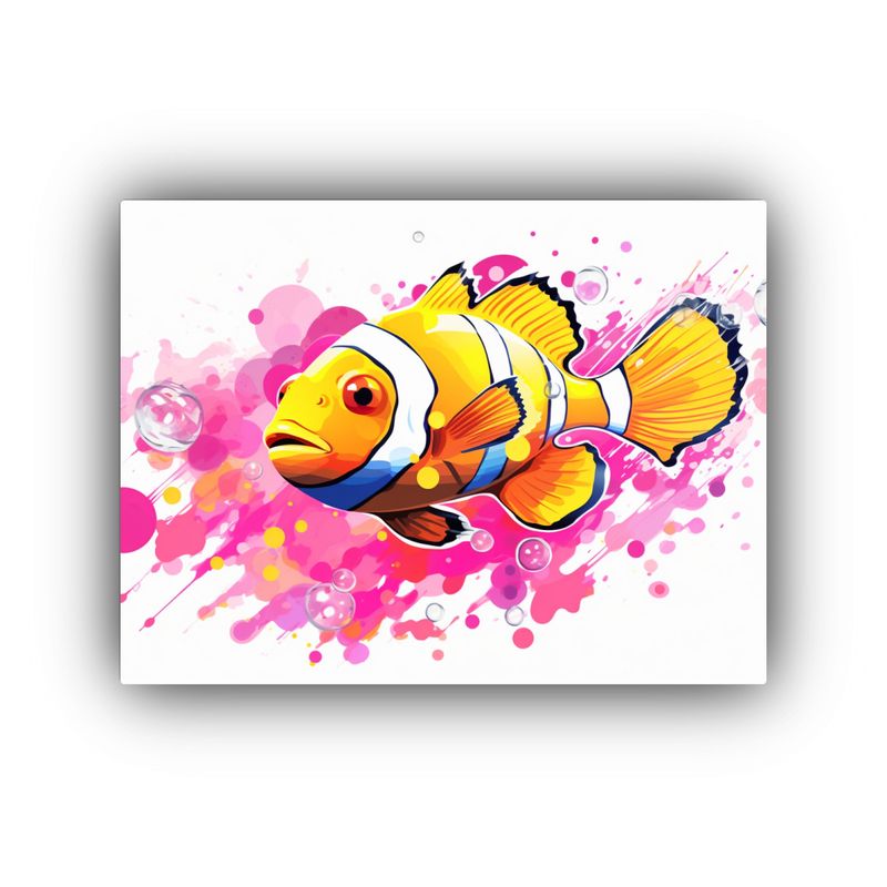 GENERICO - Pintura Decorativa De Arte De Pared Con Clownfish Amarillo Y 120x80cm