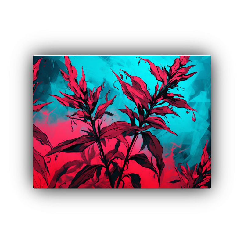 GENERICO - Pintura De Pared Horizontal Escena De Hierbas De Fireweed En 120x80cm