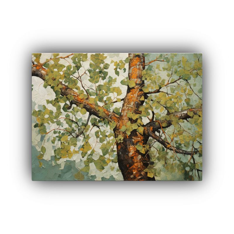 GENERICO - Pintura Abstracta Detallada En óleo De Un árbol De álamo  120x80cm