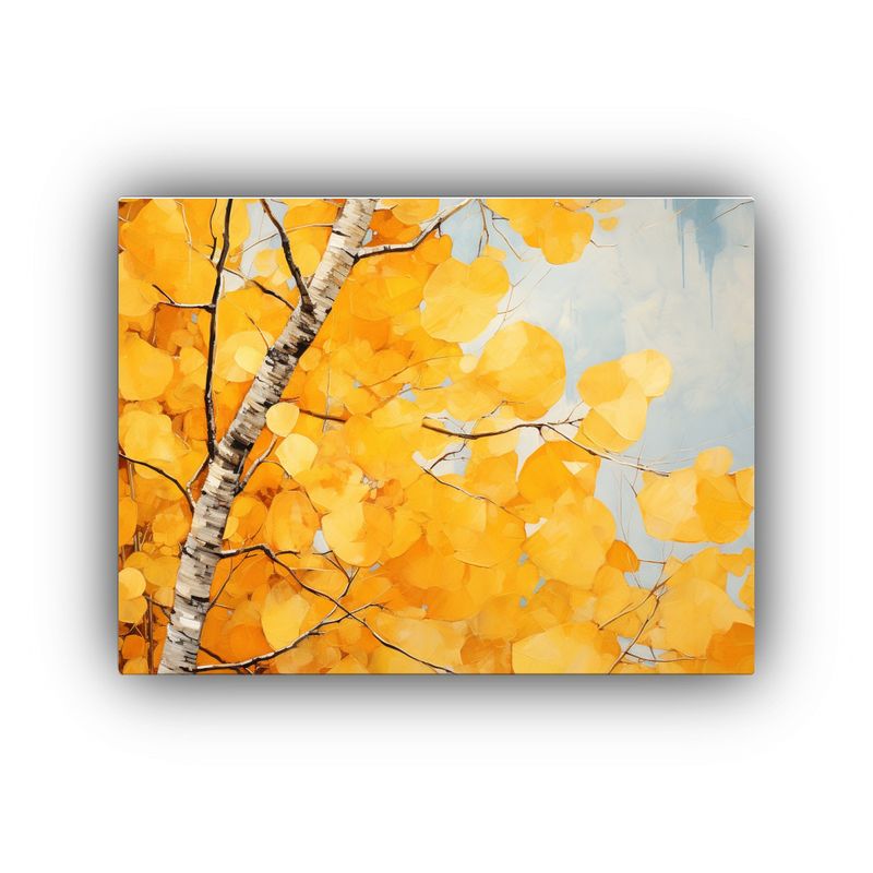 GENERICO - Pintura Abstracta Detallada En óleo De Un árbol Temblón A 120x80cm