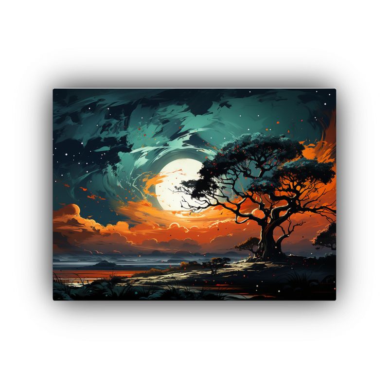 GENERICO - Pinturas Decorativas De Figuras Creativas En Un árbol De Sa 120x80cm