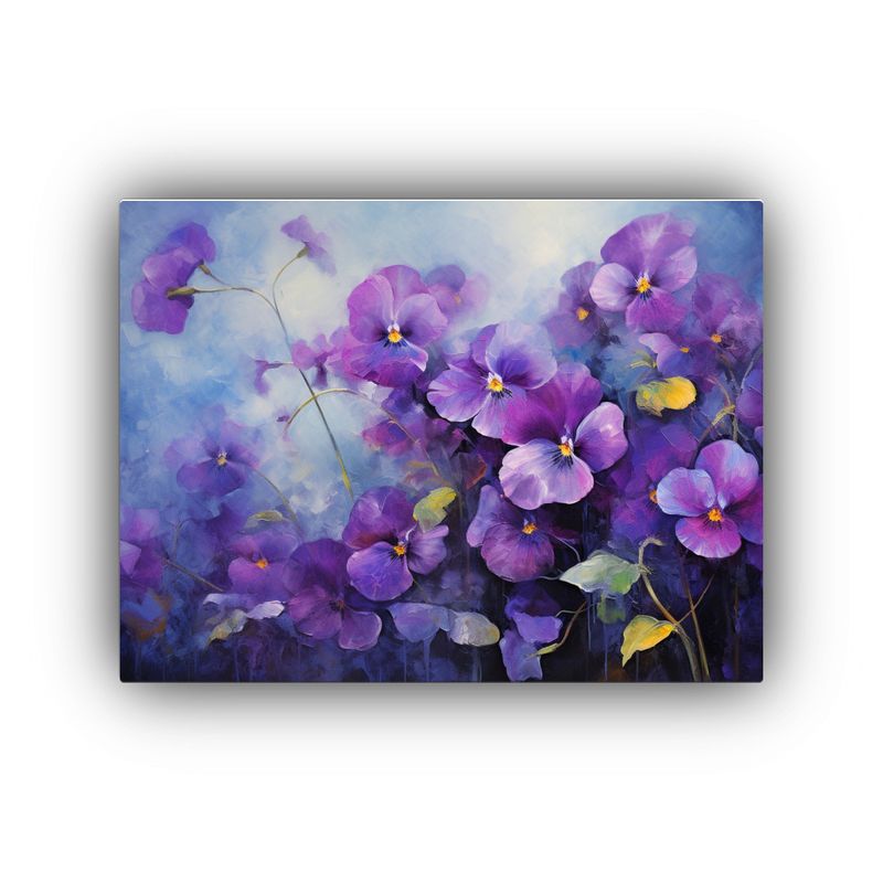GENERICO - Cuadro Abstracto De Flores Violetas En Estilo Detallado De  120x80cm