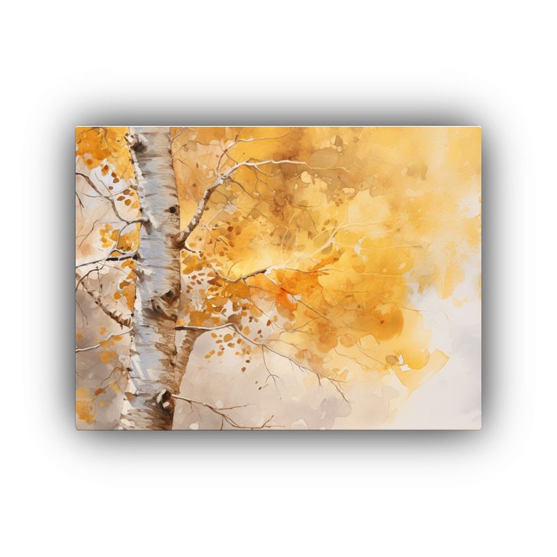 GENERICO - Pintura Abstracta De Un árbol De Aspen Temblón En Colores  120x80cm