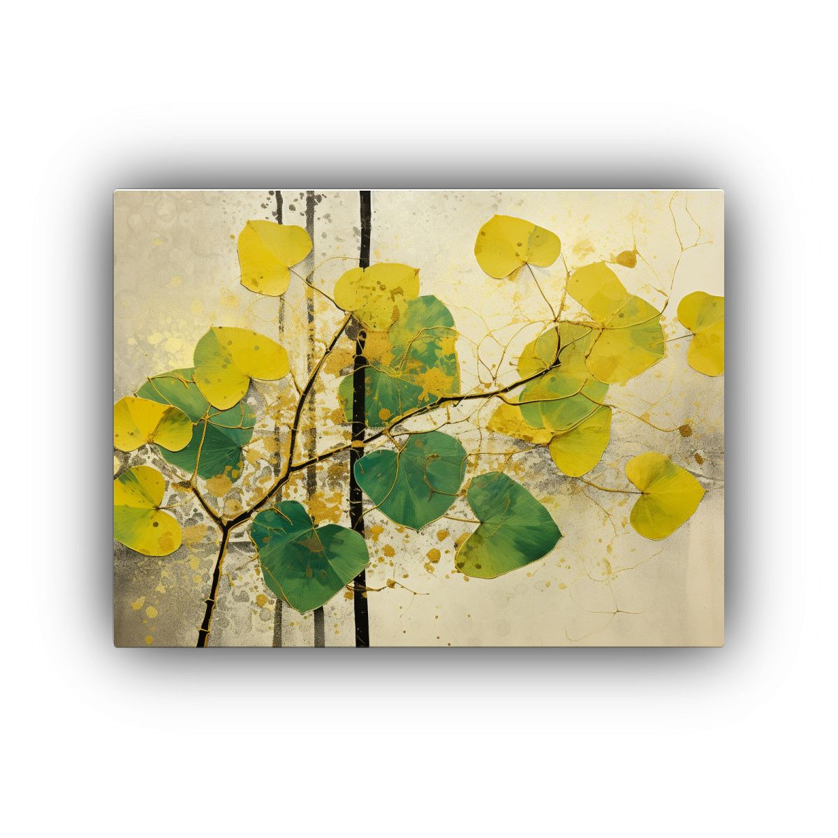 GENERICO - Pintura De Arte Fino De Un árbol De álamo Temblón En Tono 120x80cm