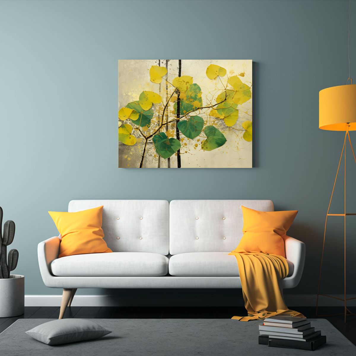 GENERICO - Pintura De Arte Fino De Un árbol De álamo Temblón En Tono 120x80cm