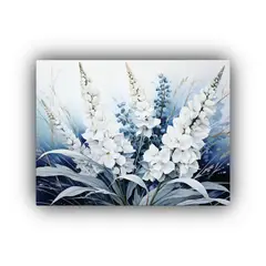 GENERICO - Cuadros Decorativos Con Quinoa En Tonos Blancos Y Azules Be 120x80cm