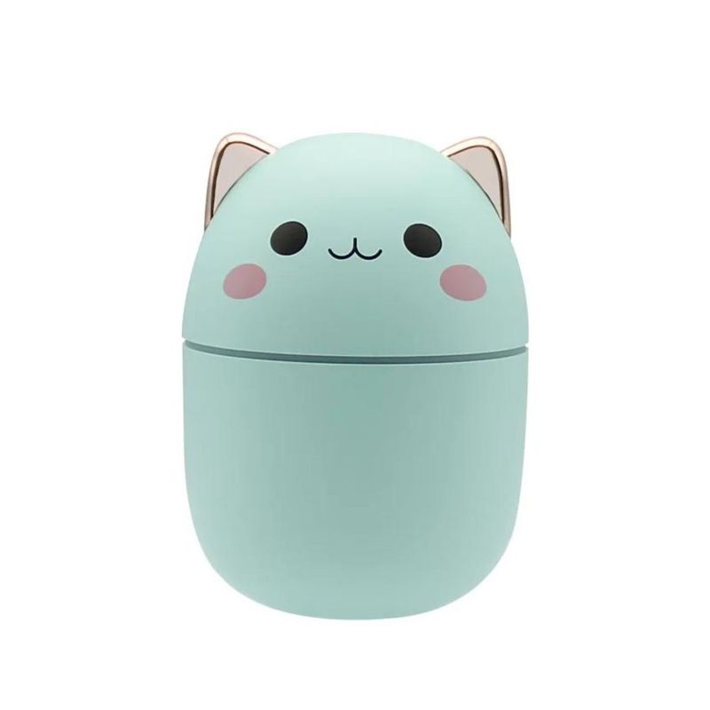 GENERICO - Humidificador Diseño de Gato Color Verde Luz LED Hogar