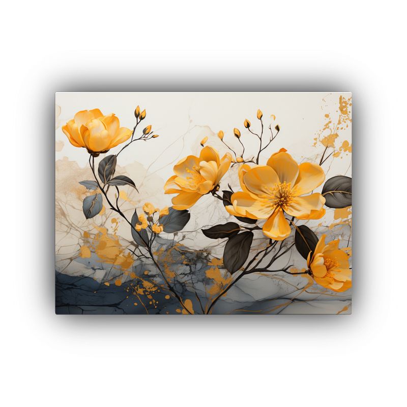 GENERICO - Cuadro Impreso Época Árbol De Mango En Tonos Dorados Atmos 120x80cm