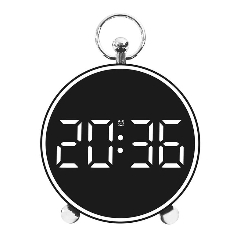 OEM - RELOJ DESPERTADOR LED MESA DE NOCHE BLANCO