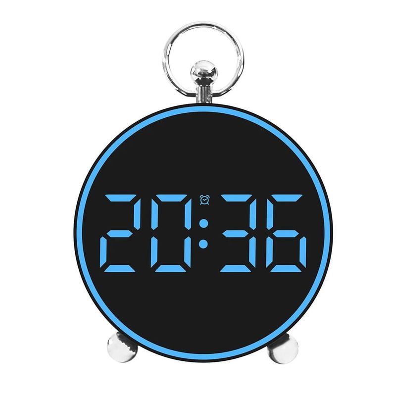 OEM - RELOJ DESPERTADOR LED MESA DE NOCHE AZUL