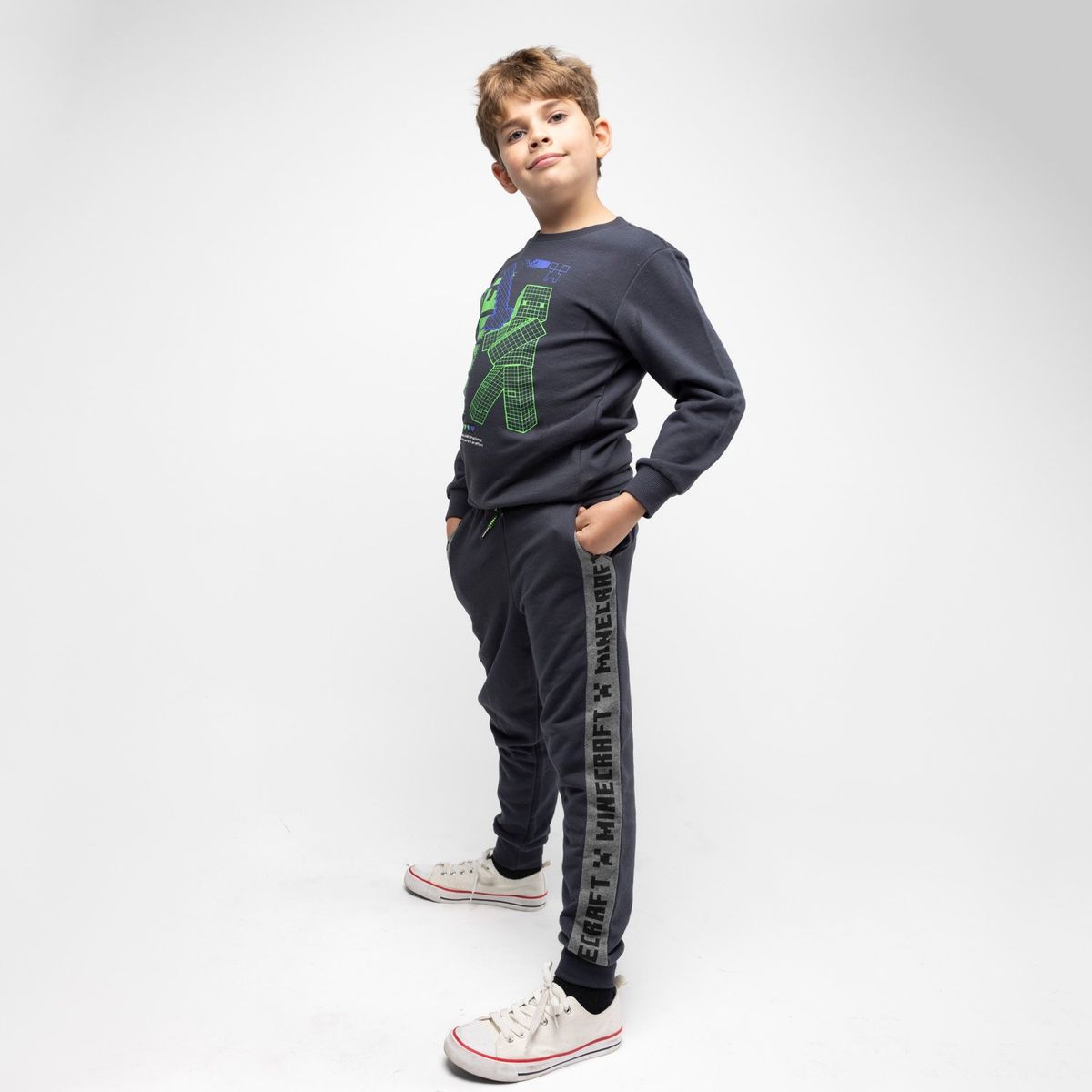 MINECRAFT - Buzo Niño Survival Mode Azul Minecraft